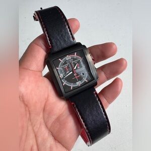 Citizen AT2215-07E Men's MFD 3.0 Eco-Drive Black Dial Black Leather Strap